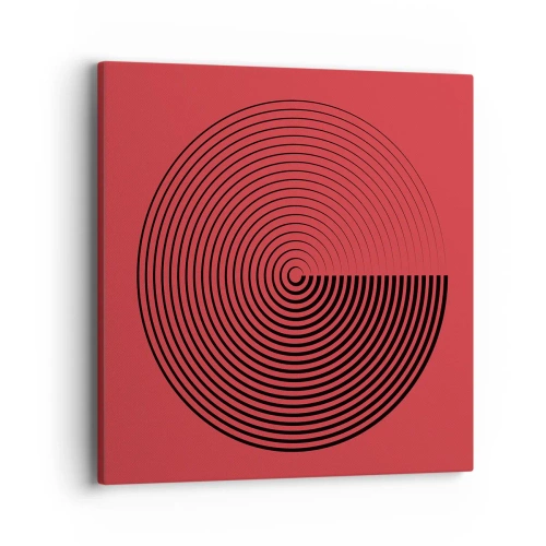 Canvastavla - Bild på duk - Cirkulär rörelse - 40x40 cm