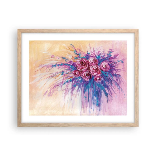 Affisch i ram av ljusek - Rosfontän - 50x40 cm