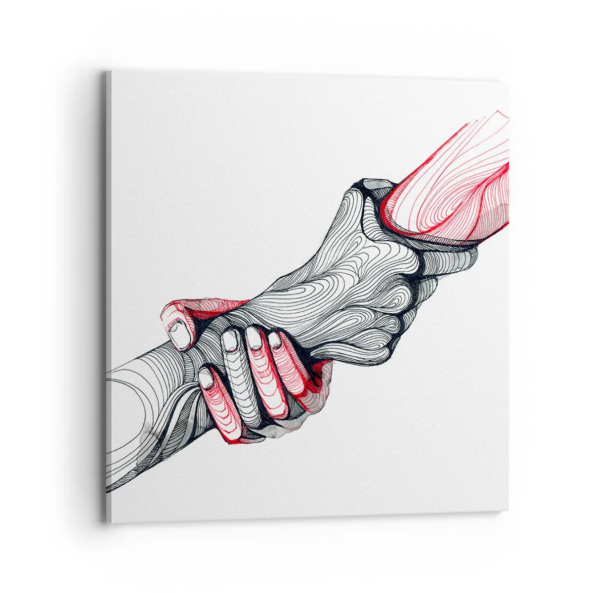 Canvastavla - Bild på duk - Du är i goda händer - 70x70 cm