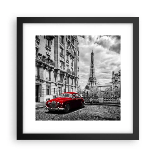 Affisch i svart ram - Rovdjuret i staden - 30x30 cm