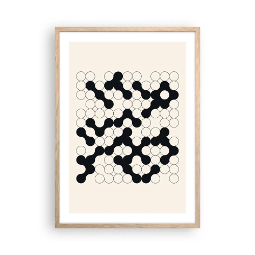 Affisch i ram av ljusek - Kinesiskt spel - variation - 50x70 cm
