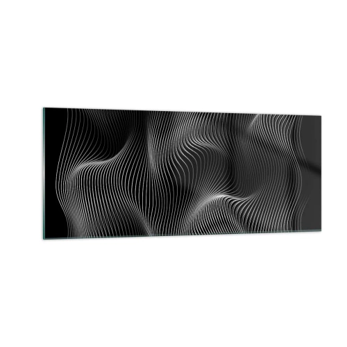 Glastavla - Bild på glas - Ljusets dans i rymden - 100x40 cm