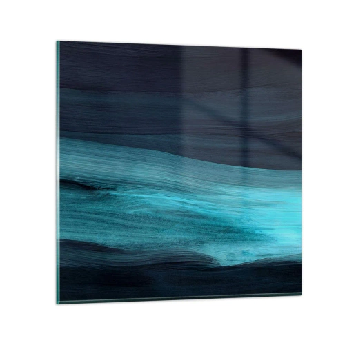 Glastavla - Bild på glas - Flyt med strömmen - 70x70 cm