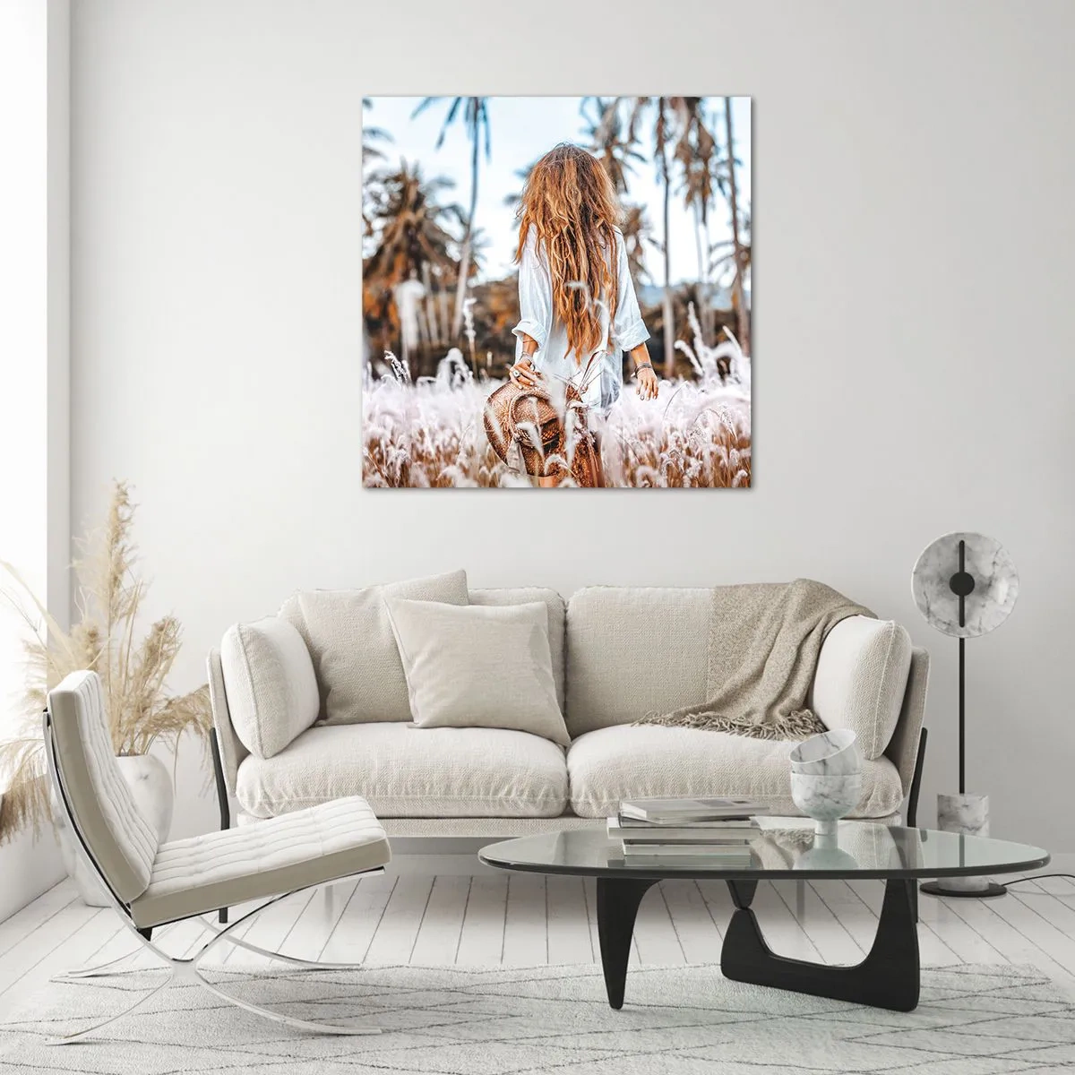 Glastavla - Bild på glas - Född ur gräsdun - 40x40 cm