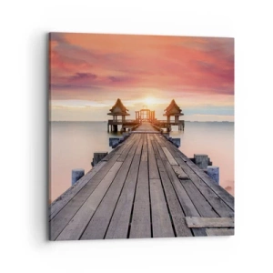 Canvastavla - Bild på duk - Skymning i öst - 70x70 cm