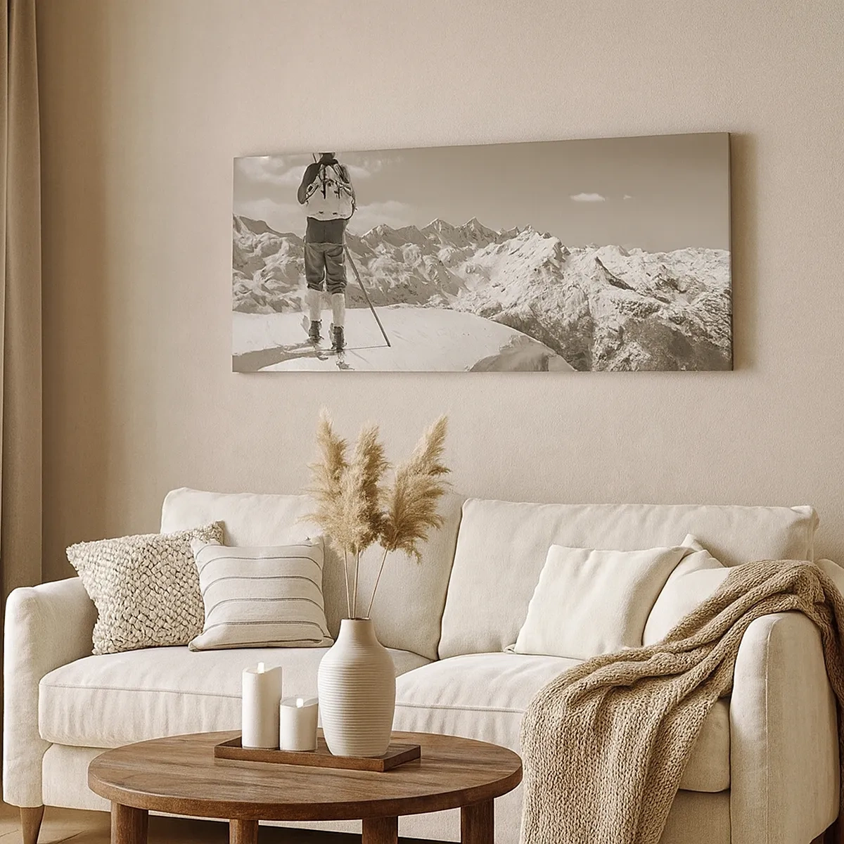 Canvastavla - Bild på duk - Och fjällen är samma - 30x30 cm