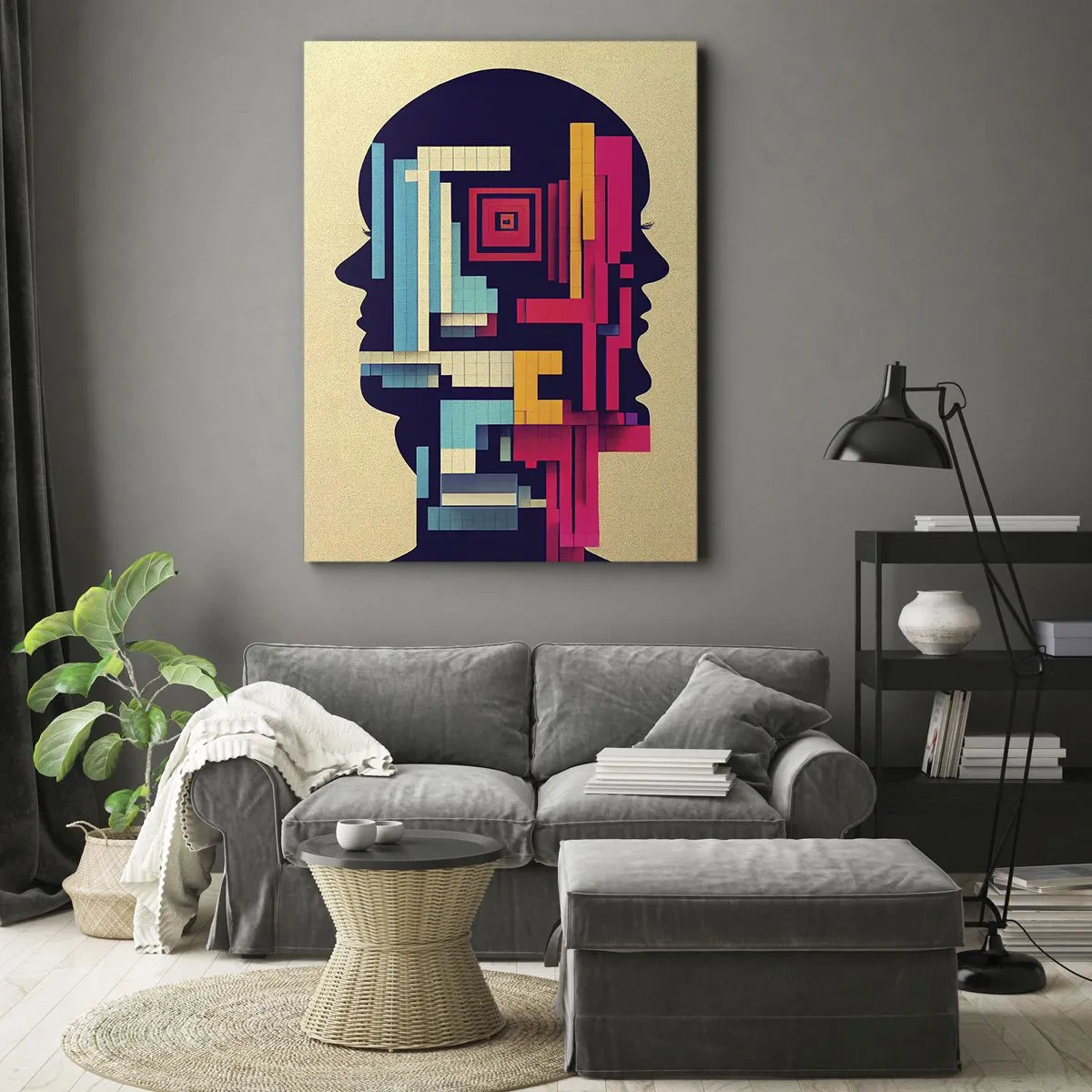 Canvastavla - Bild på duk - Nya band - 55x100 cm