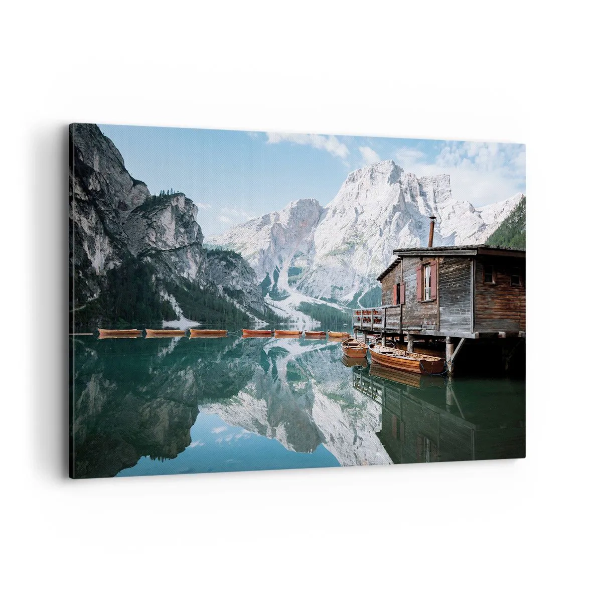 Canvastavla - Bild på duk - Kristallklar fjällmorgon - 100x70 cm