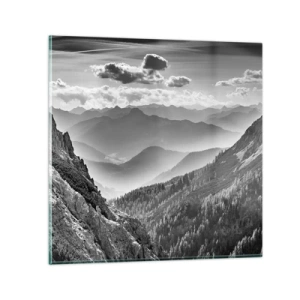 Glastavla - Bild på glas - Ända fram till horisonten - 50x50 cm