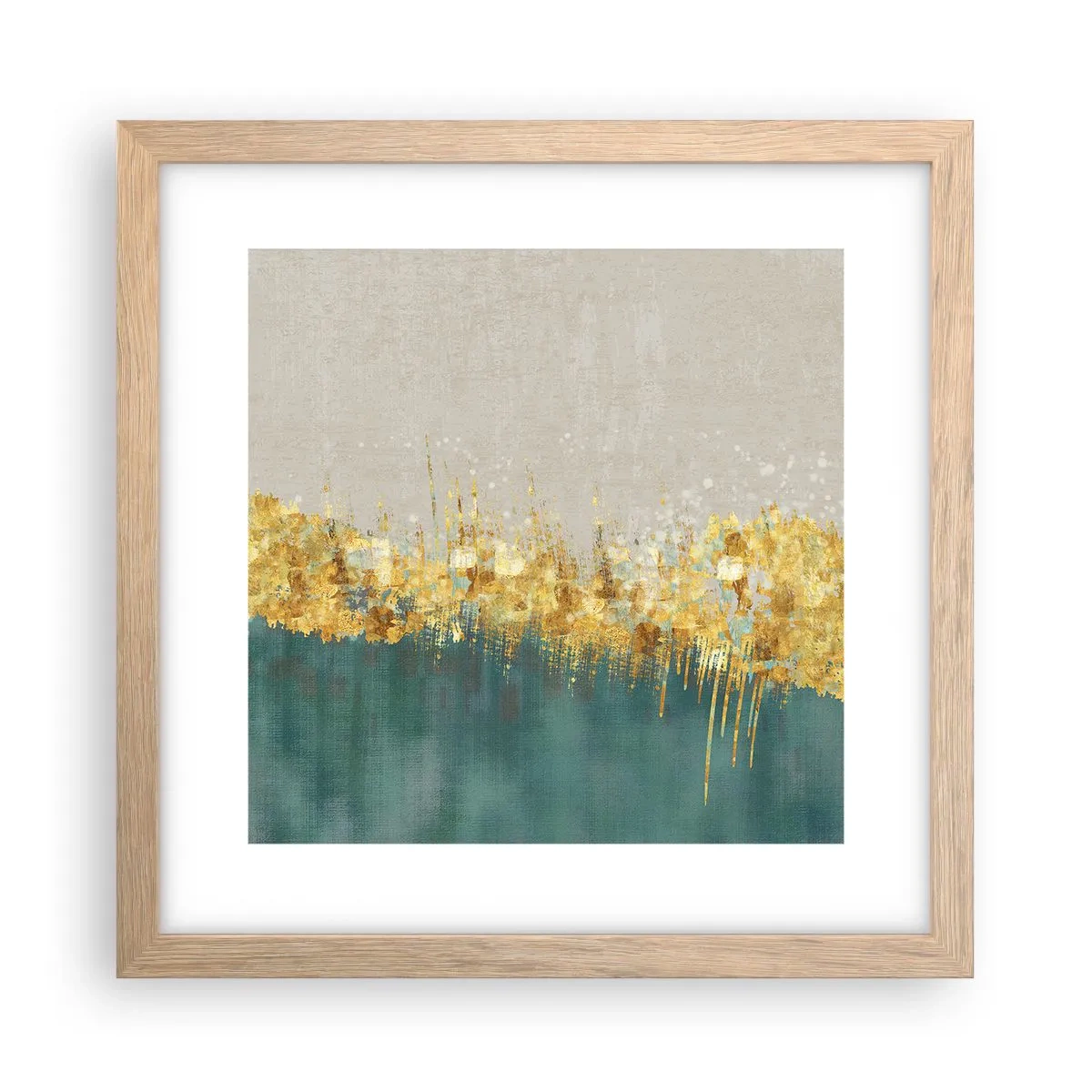 Affisch i ram av ljusek - Den gyllene gränsen - 30x30 cm