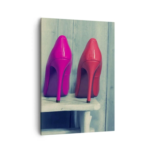 Canvastavla - Bild på duk - En promenad på regnbågen - 50x70 cm