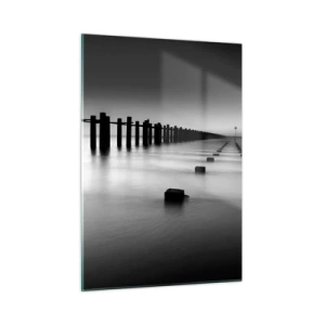 Glastavla - Bild på glas - Landskap doppat i dimman - 50x70 cm