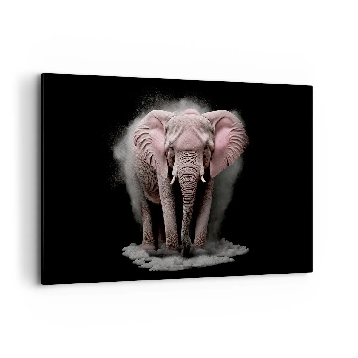 Canvastavla - Bild på duk - Tänk inte på en rosa elefant! - 100x70 cm