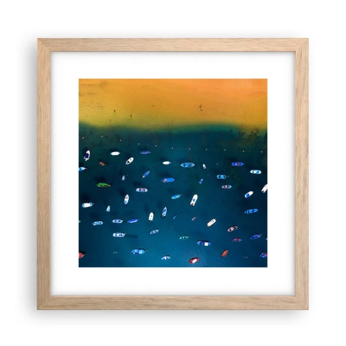 Affisch i ram av ljusek - Ett semesterspel - 30x30 cm