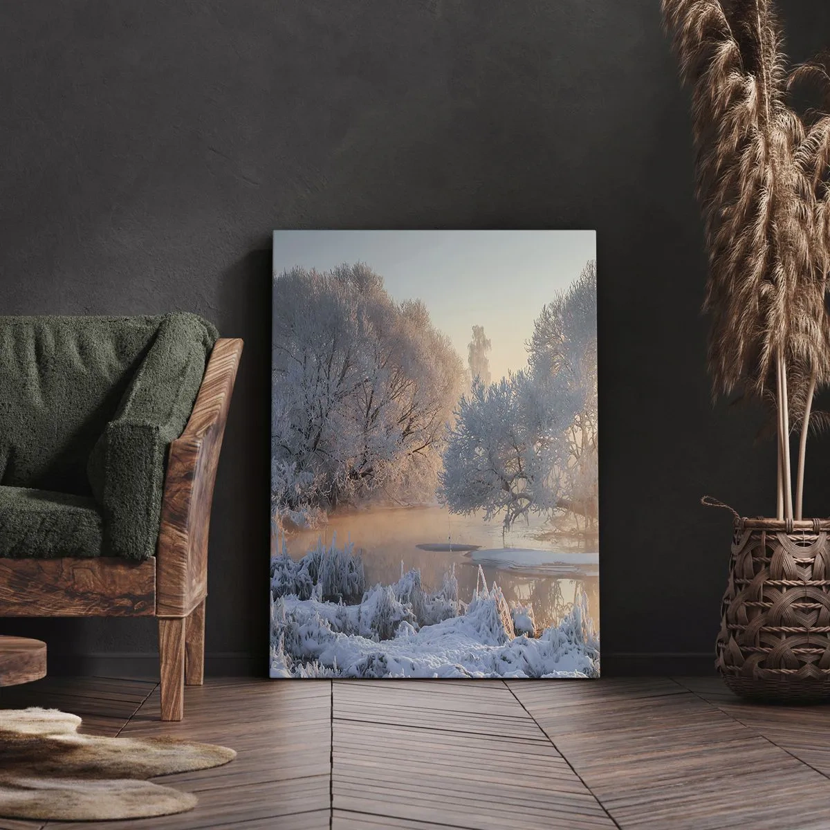 Canvastavla - Bild på duk - Allt glittrar i solens kristall - 50x70 cm