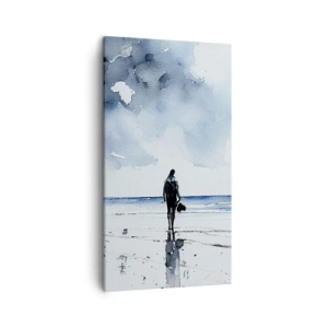 Canvastavla - Bild på duk - Samtal med havet - 45x80 cm