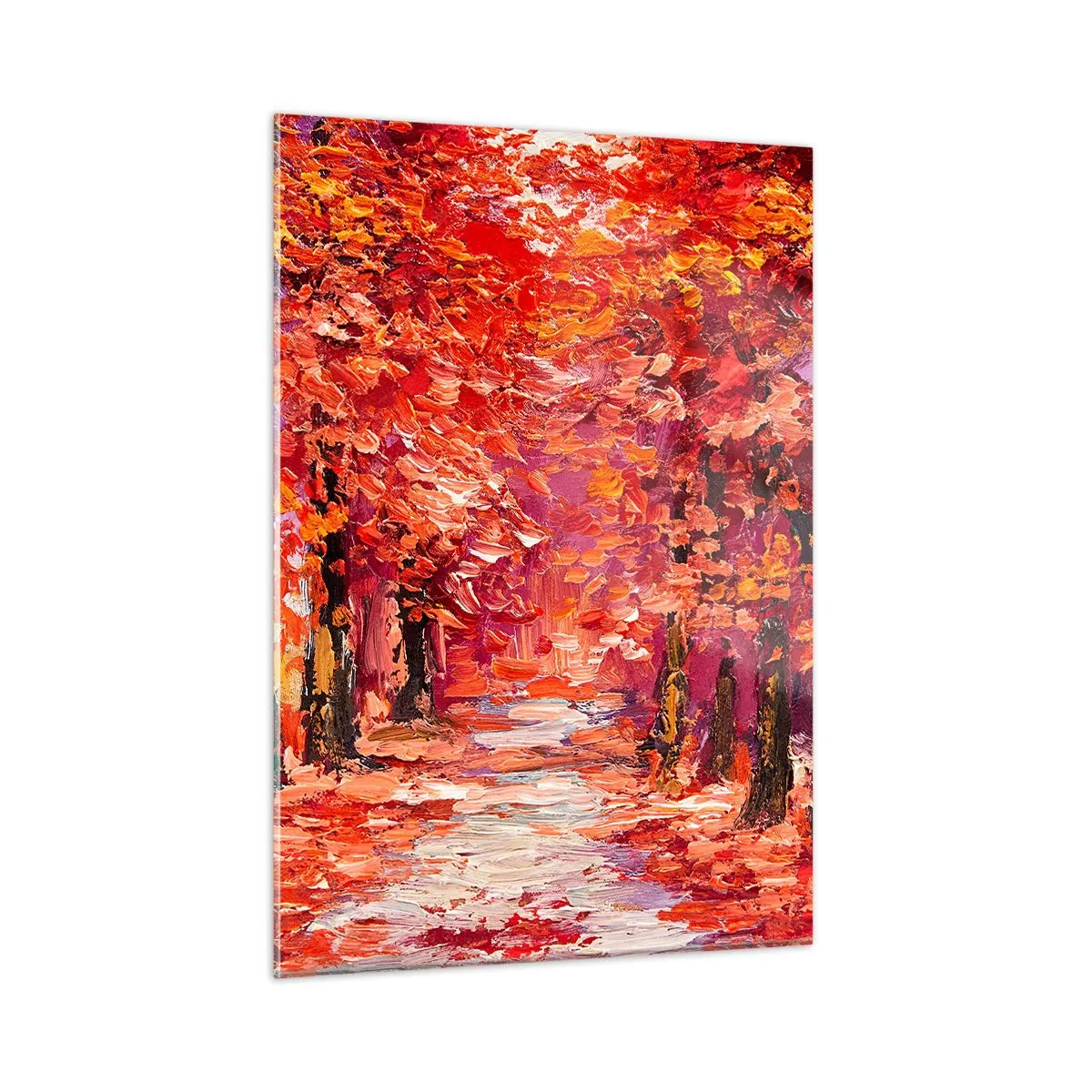 Glastavla - Bild på glas - Höstimpresion - 50x70 cm