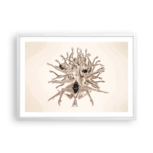 Affisch i vit ram - Blommar i dansen - 70x50 cm