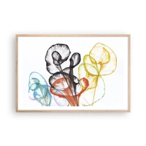 Affisch i ram av ljusek - Blommor med själ - 91x61 cm