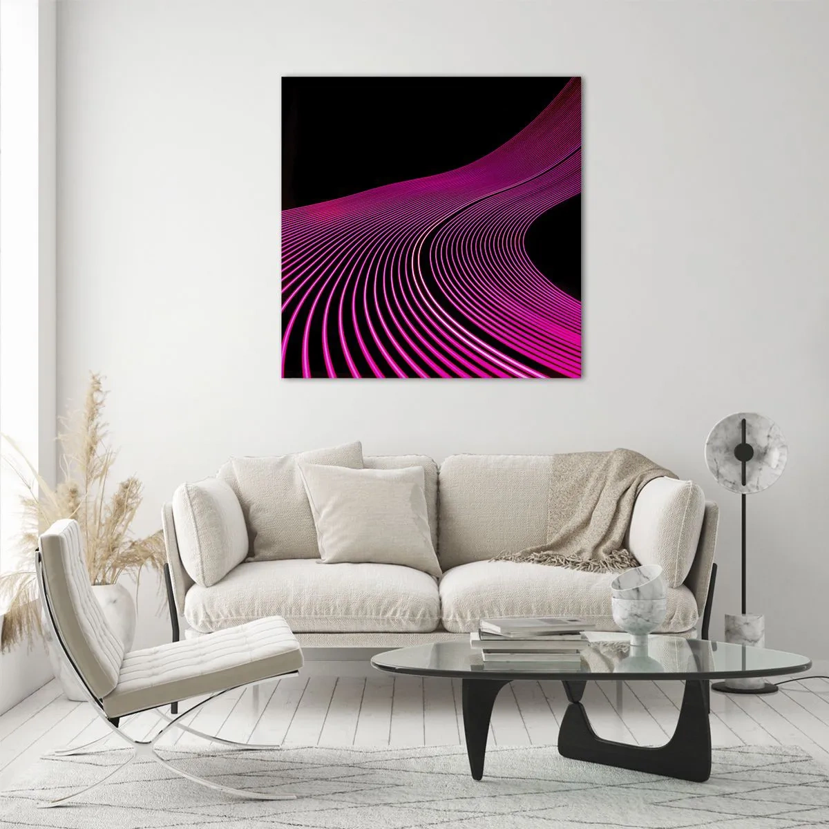 Glastavla - Bild på glas - Ljusets allé - 60x60 cm