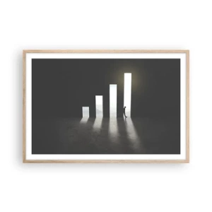 Affisch i ram av ljusek - Framgång - ett intryck - 91x61 cm