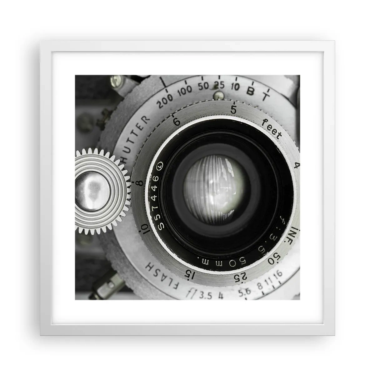 Affisch i vit ram - En berättelse om Hollywood - 40x40 cm