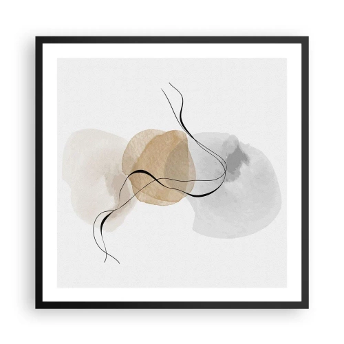 Affisch i svart ram - Luftpärlor - 60x60 cm