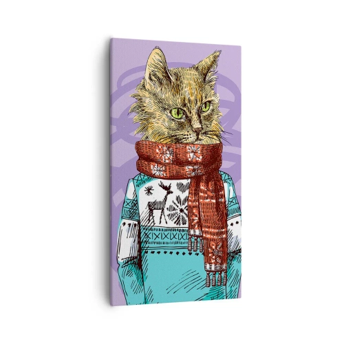 Canvastavla - Bild på duk - Mästerkatten - 55x100 cm