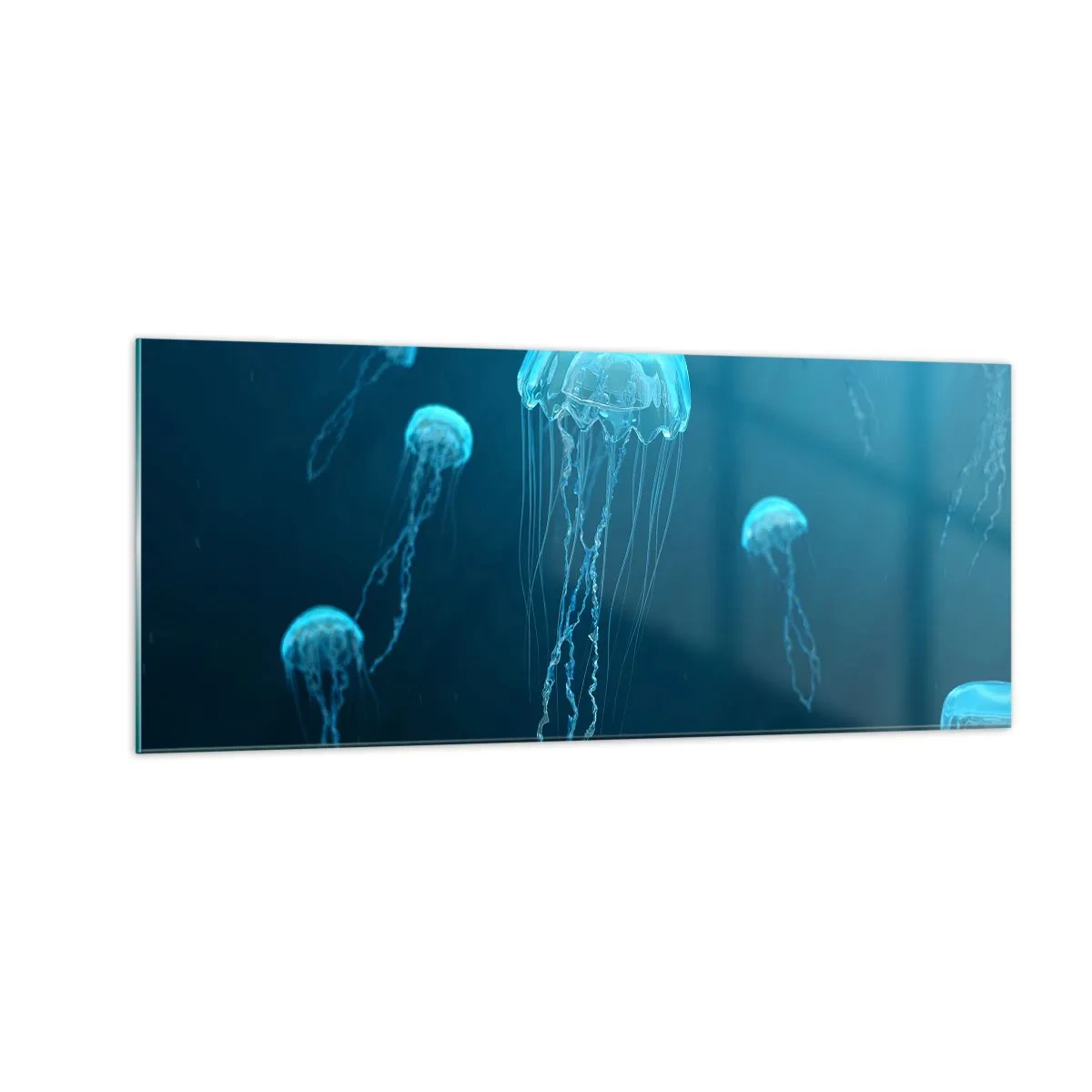 Glastavla - Bild på glas - Havets dans - 100x40 cm