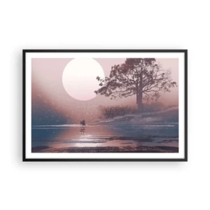 Affisch i svart ram - Nattens under - 91x61 cm