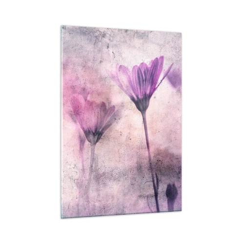 Glastavla - Bild på glas - Blommornas sömn - 50x70 cm