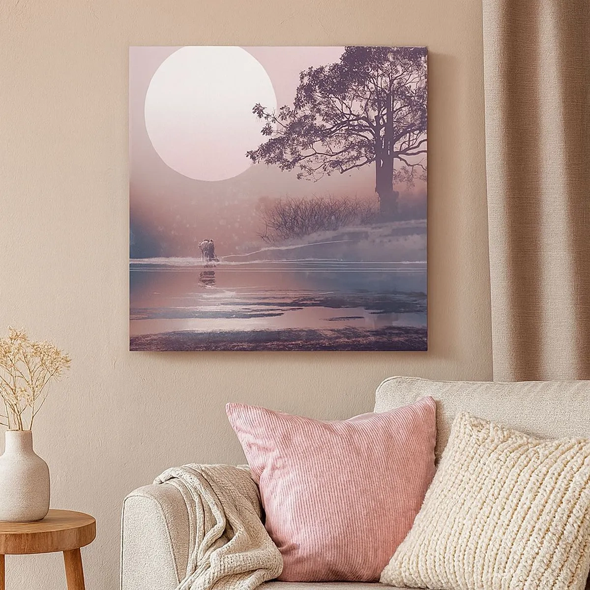 Canvastavla - Bild på duk - Nattens under - 30x30 cm