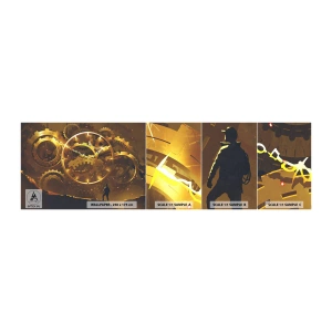 Fototapet Prov Standard Eco - Hos tidens källor - Abstraktion, Bit, Grafik - 100x30 cm