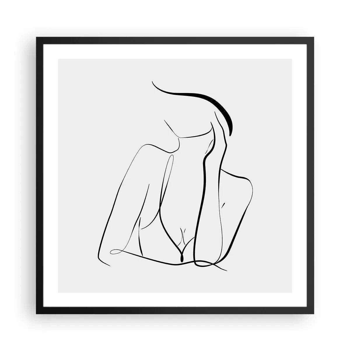 Affisch i svart ram - På drömvågen - 60x60 cm