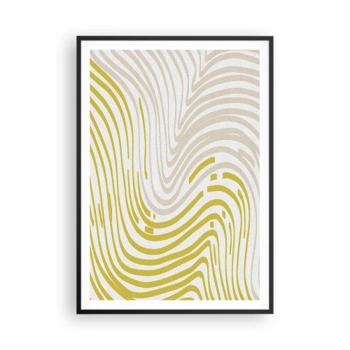 Affisch i svart ram - Komposition med en mjuk böjning - 70x100 cm