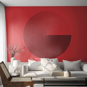 Fototapet på mått Premium Canvas - Cirkulär rörelse - Minimalism, Hjul, Rader