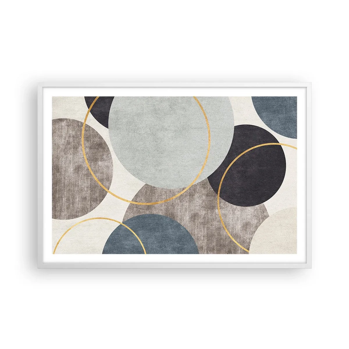Affisch i vit ram - Cirkel efter cirkel - 91x61 cm