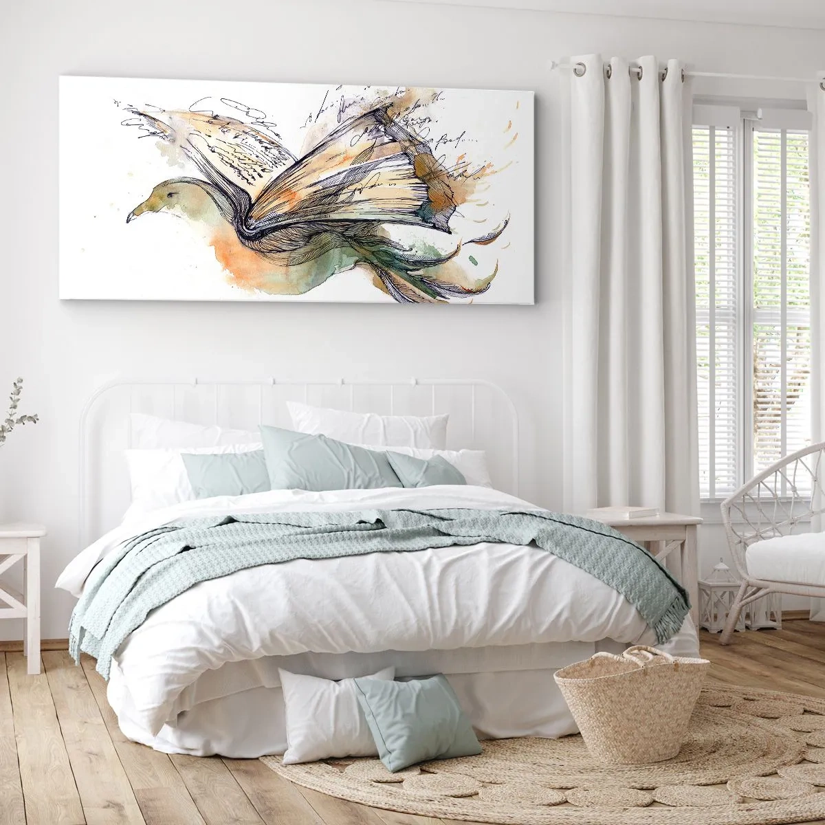 Canvastavla - Bild på duk - På poesins vingar - 90x30 cm