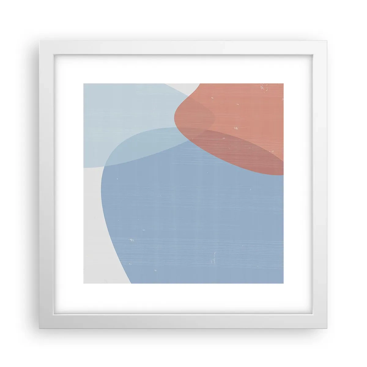 Affisch i vit ram - Pastellfärgade relationer - 30x30 cm