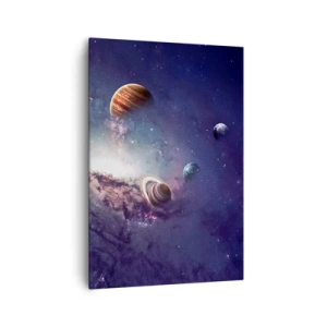 Canvastavla - Bild på duk - Sol- och danssystem - 70x100 cm