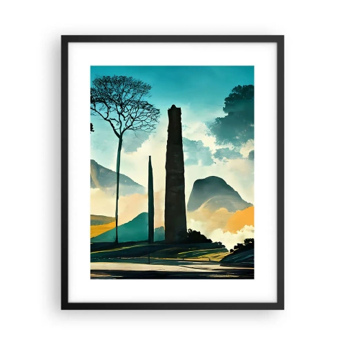 Affisch i svart ram - Fortfarande högre och högre - 40x50 cm