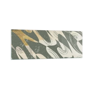 Glastavla - Bild på glas - Rytmisk abstraktion - 140x50 cm