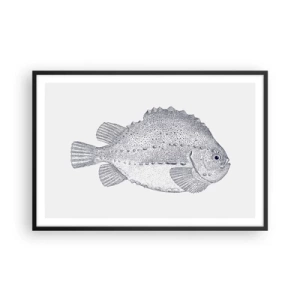 Affisch i svart ram - Till naturforskarens album - 91x61 cm