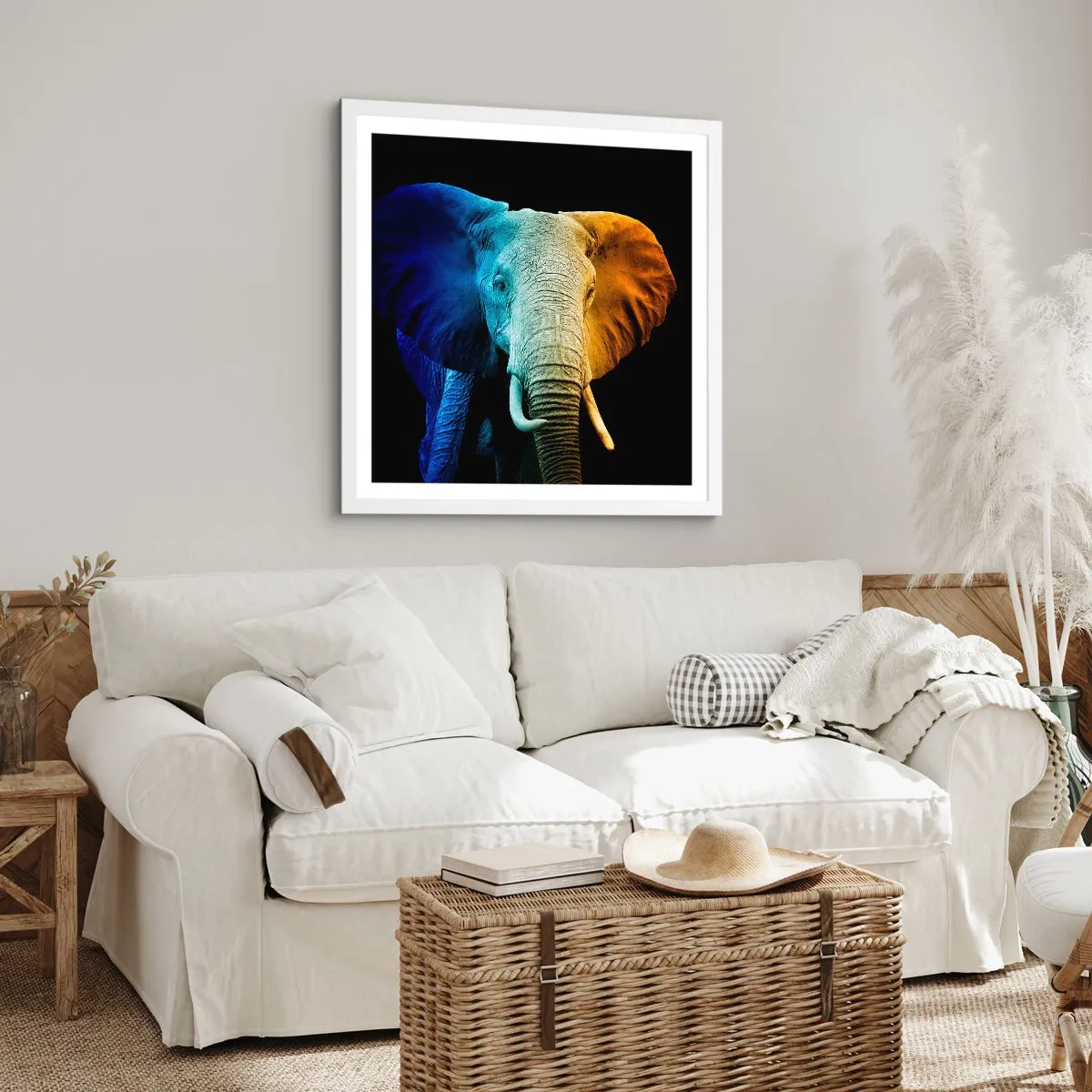 Affisch i vit ram - Excentriker, ej kuf - 40x40 cm