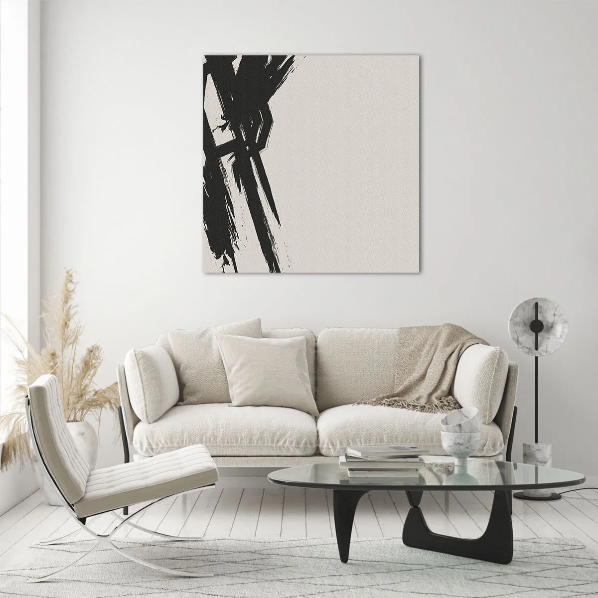 Glastavla - Bild på glas - En ostoppbar rörelse - 70x70 cm