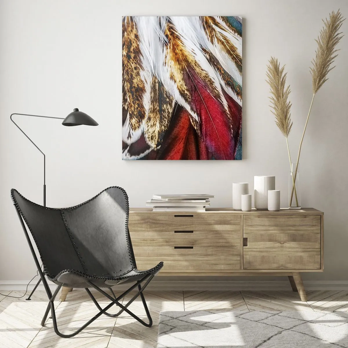 Glastavla - Bild på glas - flyghemligheter - 50x70 cm