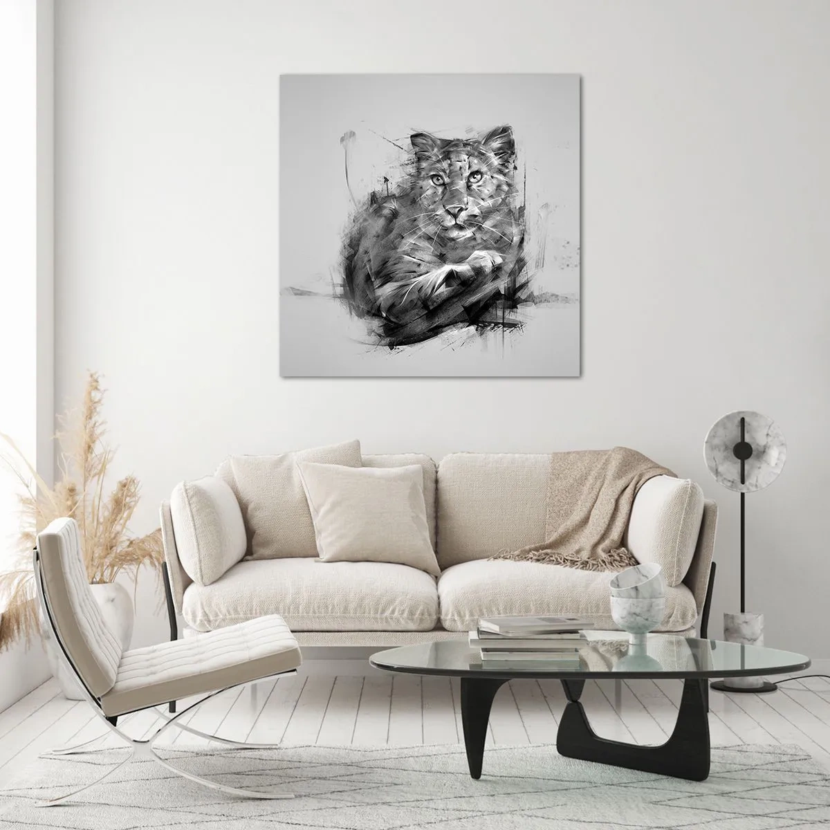 Glastavla - Bild på glas - Ja, jag lyssnar noga - 70x70 cm