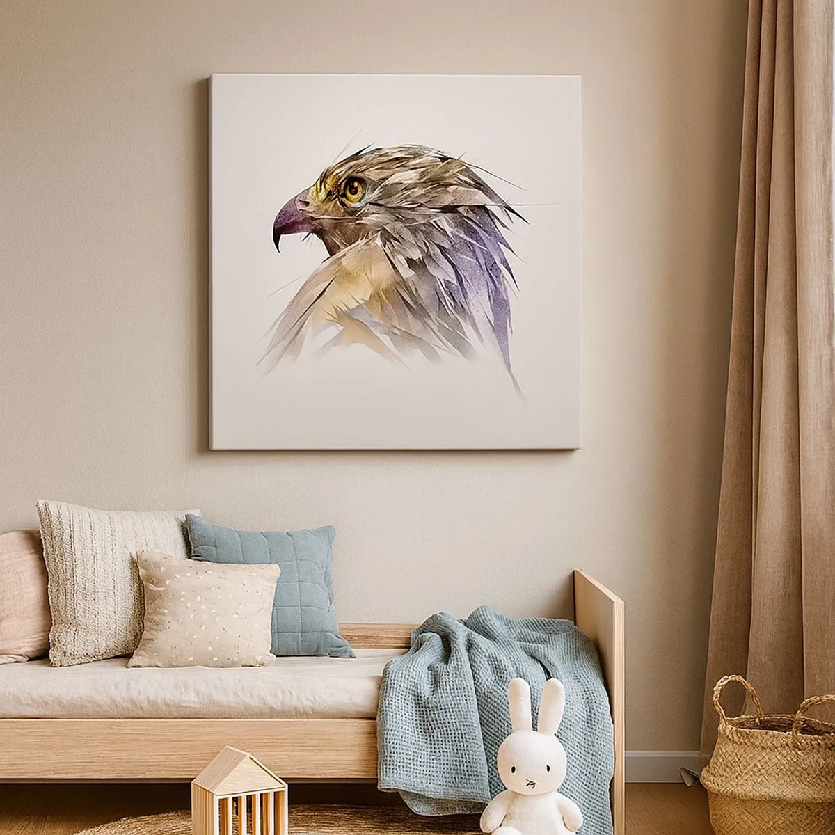 Canvastavla - Bild på duk - En kämpes porträtt - 30x30 cm