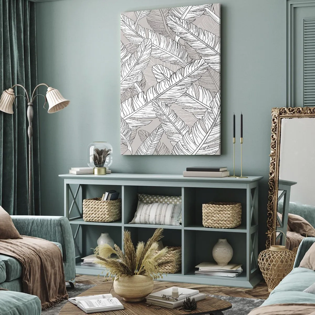 Canvastavla - Bild på duk - Fjäderstorm - 50x70 cm