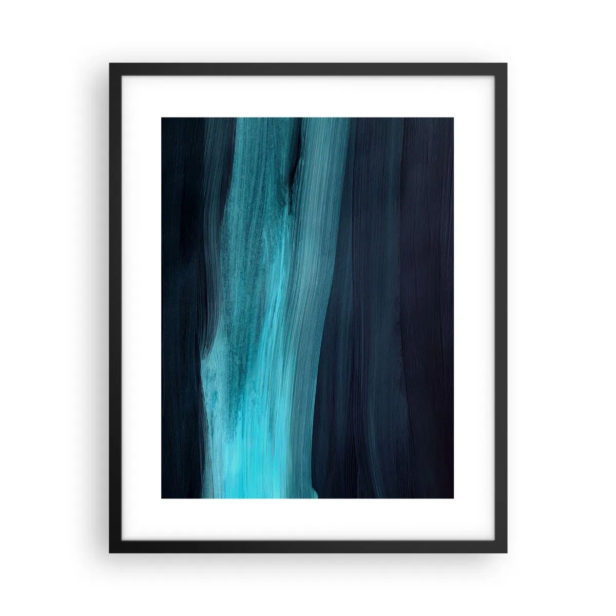 Affisch i svart ram - Flyt med strömmen - 40x50 cm